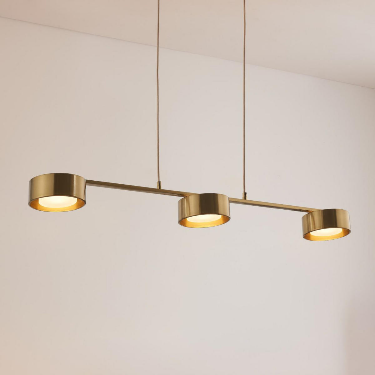 HÄNGELEUCHTE Prins, Messing, 165cm - Goldfarben, Metall (108/15/165cm) - KOSILUM