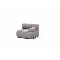 MODUL Seitlich, Für Modulares System, Stoff Salvador, Grau, Rechts, Selia - Grau, Holz (95/70/95cm) - Kaiser Möbel