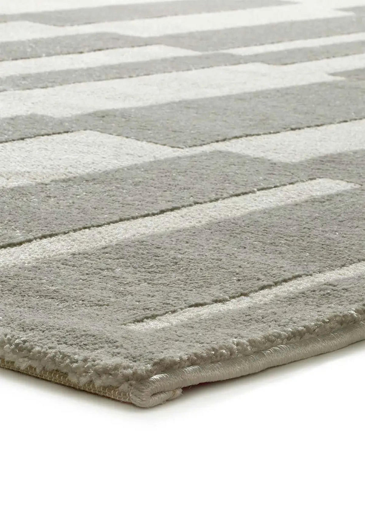 WEBTEPPICH Grau / Weiß Baresa 160/230 cm - Weiß/Grau, Naturmaterialien/Textil (160/230cm) - Atticgo