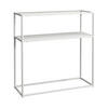 KONSOLENTISCH Kuhmo - Transparent/Weiß, Glas/Metall (30/80/80cm) - [en.casa]