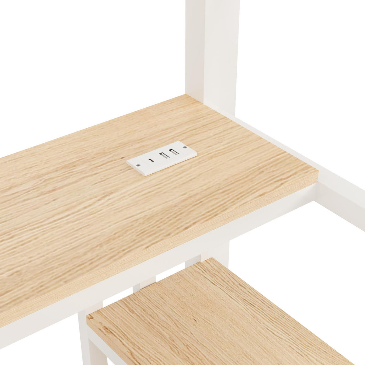 HOCHBETT Eisen 90/200 cm Weiß - Weiß, Metall - Raumix