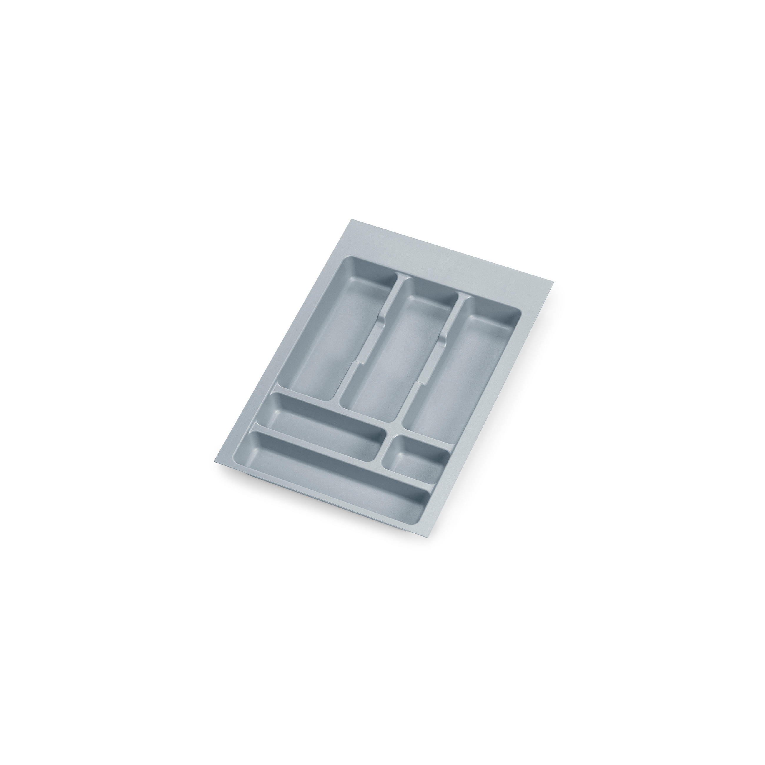 BESTECKEINSATZ Optima für Universalschublade, Modul 400mm, Kunststoff, Grau - Grau, Kunststoff (52/5/35cm) - EMUCA
