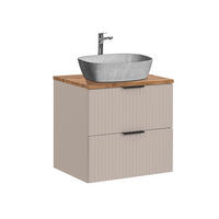 WASCHTISCH 60.6cm Adriel Beige - Beige, Holzwerkstoff (60.6/59/46cm) - Petits-meubles