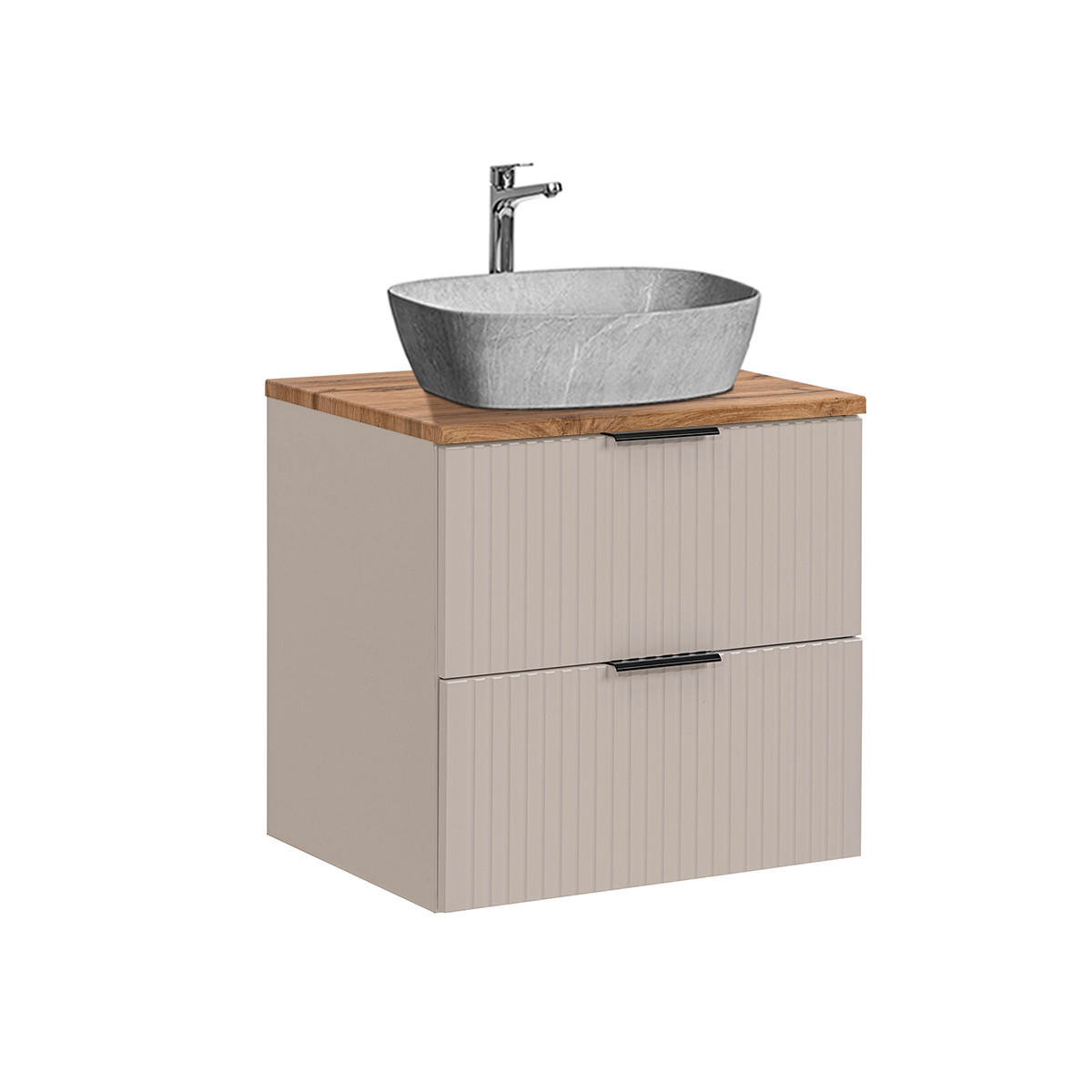 WASCHTISCH 60.6cm Adriel Beige - Beige, Holzwerkstoff (60.6/59/46cm) - Petits-meubles