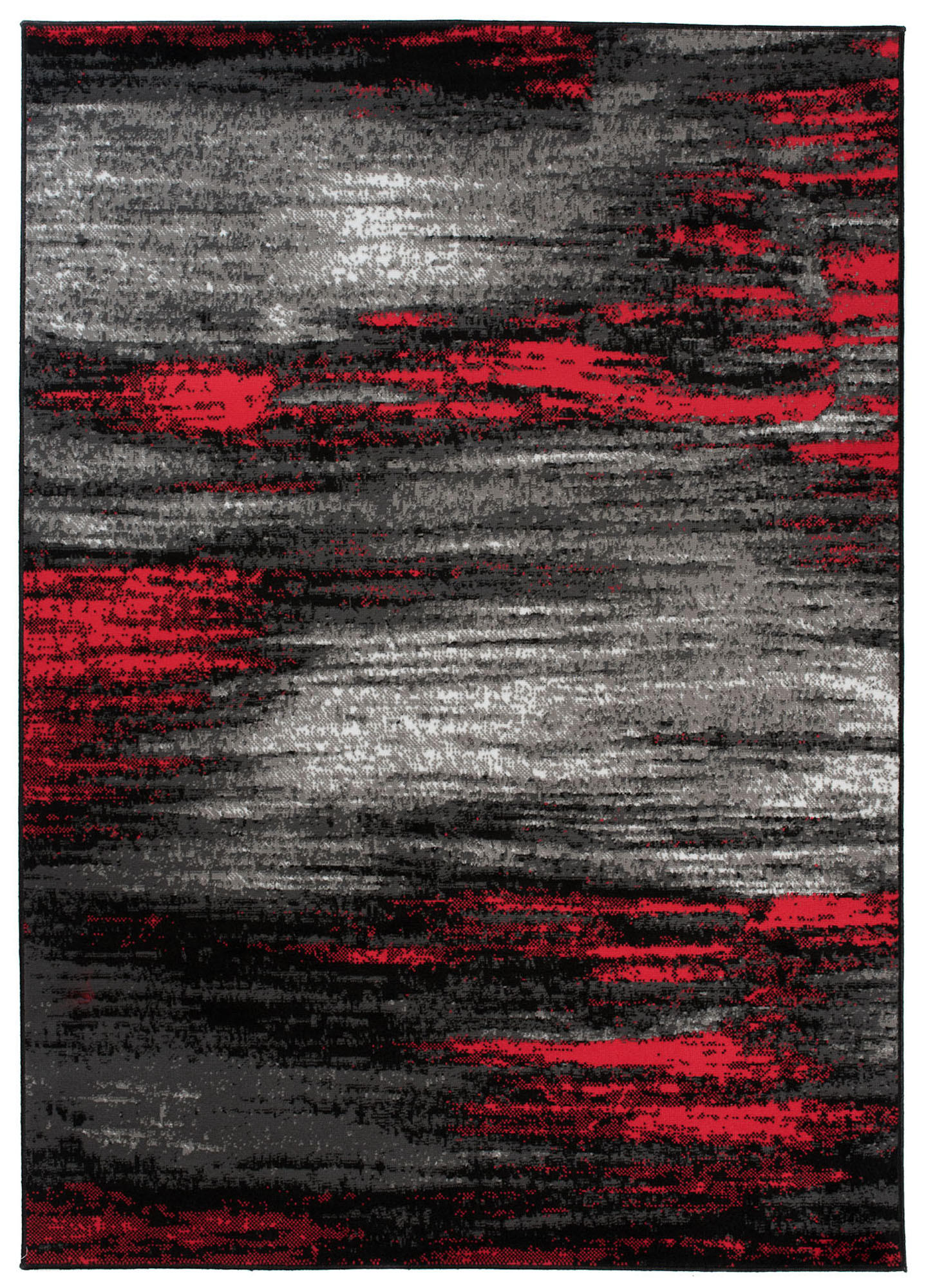 TEPPICH MAYA Rot Verwischt Streifen Meliert 250/300 cm - Rot, Textil (250/300cm) - Tapiso