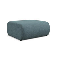 POUF Strukturstoff Stoff Blau - Blau/Blaugrau, Kunststoff/Textil (94/40/89cm) - Makamii