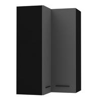 ECKHÄNGESCHRANK Bonn W14/60 schwarz / graphit matt 60 / 60 / 96cm - Schwarz/Graphitfarben, Holz/Holzwerkstoff (60/96/60cm) - Feldmann-Wohnen