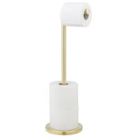 TOILETTENPAPIERSTÄNDER golden 17/21/55 cm - Goldfarben, Metall (21/55/17cm) - Wenko