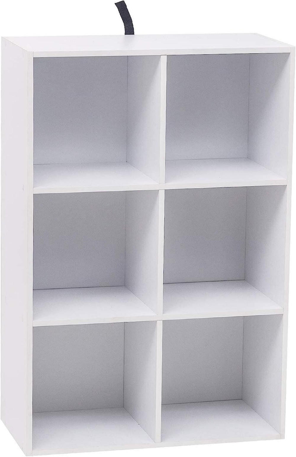 BÜCHERREGAL mit 6 Fächer, Holzwerkstoff, Weiß - Weiß, Holzwerkstoff (59.5/89/29cm) - Woltu