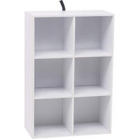BÜCHERREGAL mit 6 Fächer, Holzwerkstoff, Weiß - Weiß, Holzwerkstoff (59.5/89/29cm) - Woltu