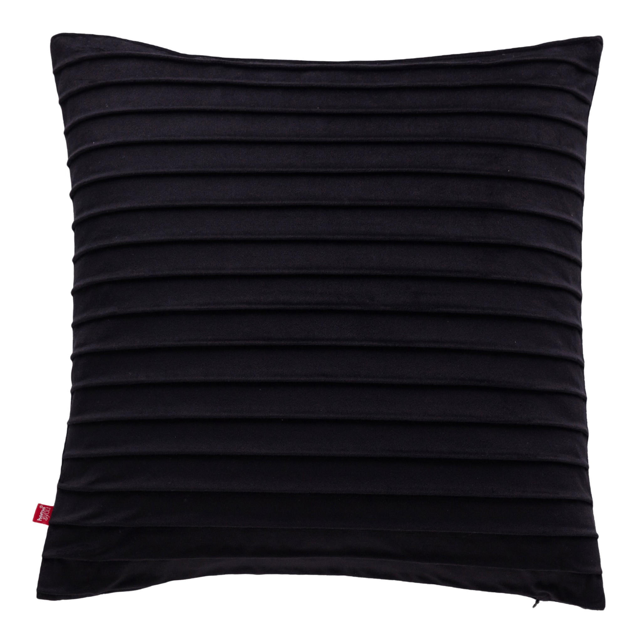 KISSENBEZUG Manku - Schwarz, Textil (45/45cm) - home&you