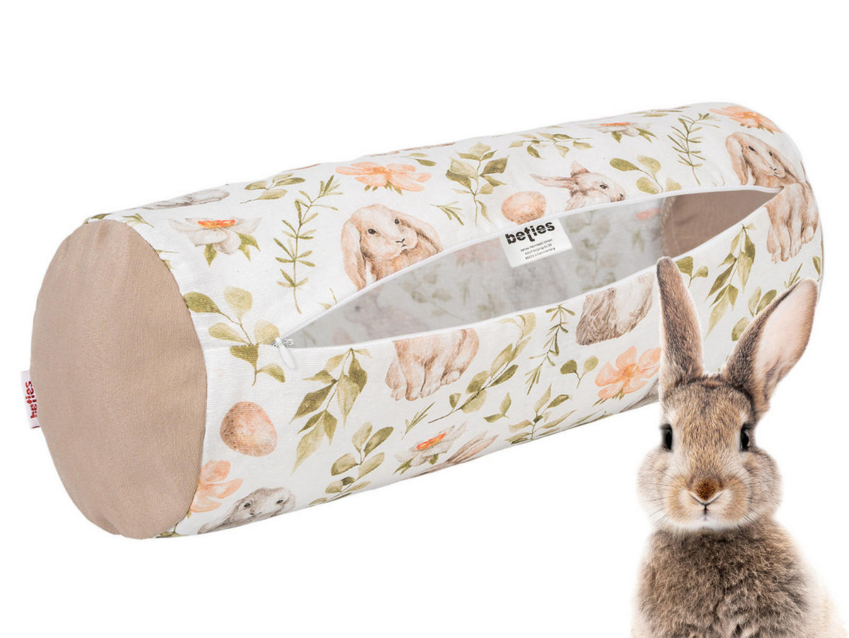 NACKENROLLENHÜLLE Hoppel 15/40 cm - Taupe/Beige, Textil (15/40cm) - beties Heimtextil