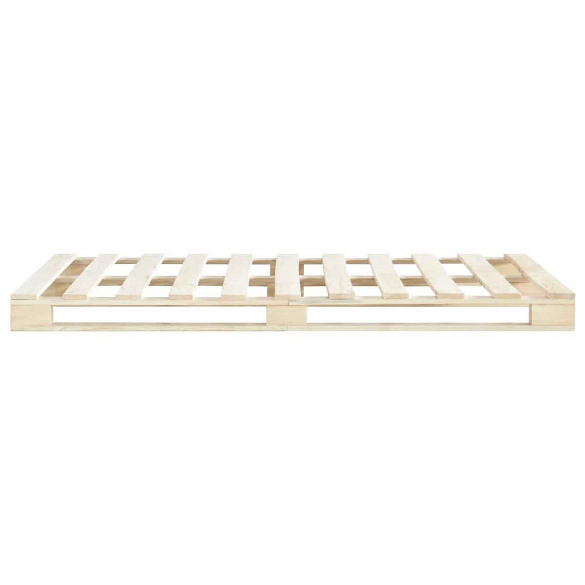 PALETTENBETT Massivholz Kiefer 140/200 Cm - Naturfarben, Holz (140/200cm) - vidaXL