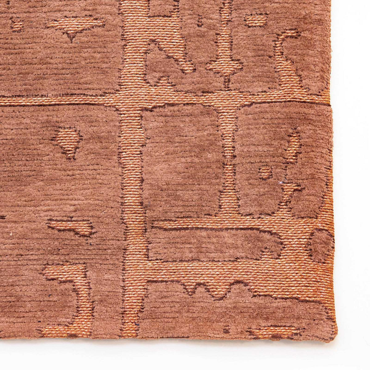 TEPPICH Za Copper Structures 80/250 cm - Rosa, Textil (80/250cm) - Louis De Poortere