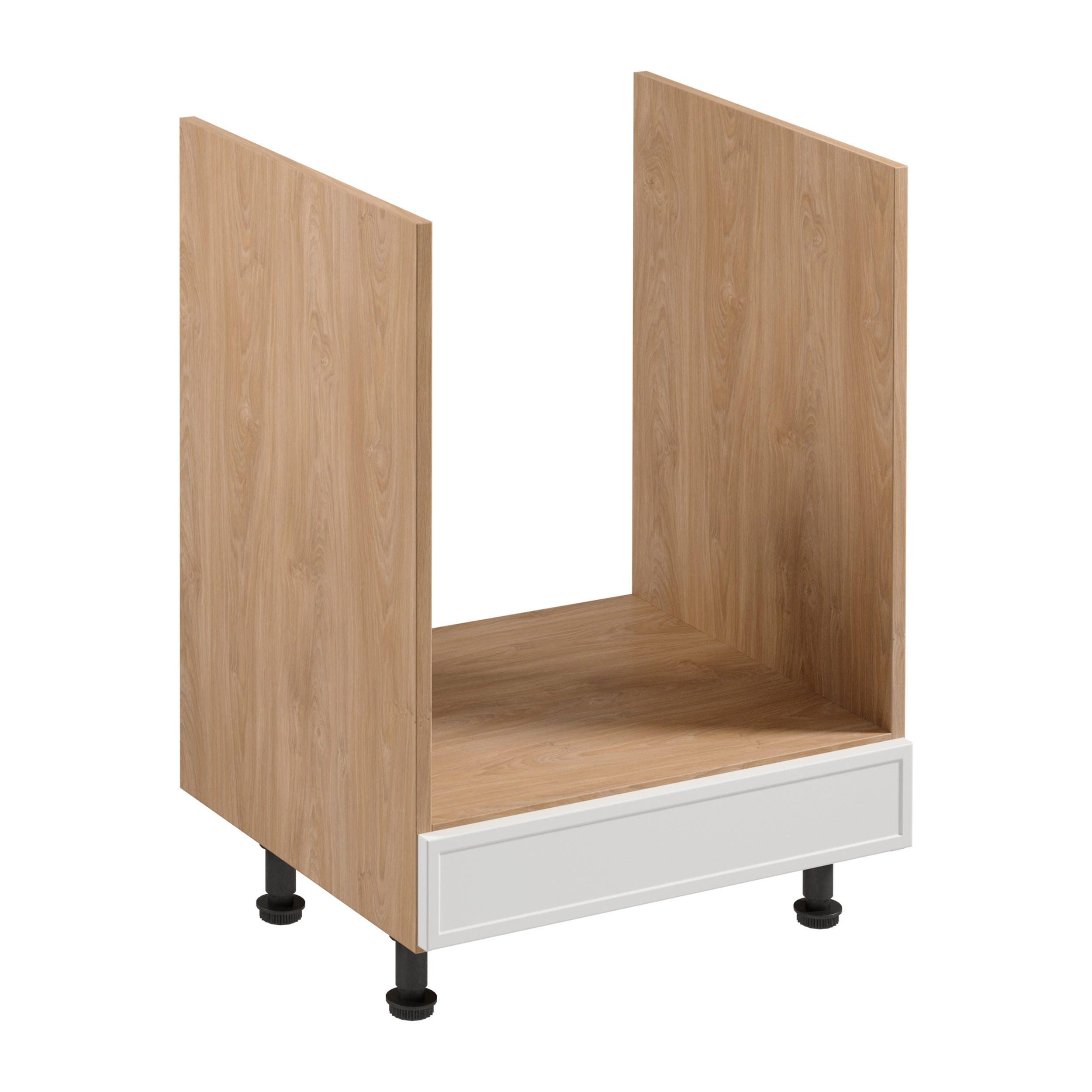 HERDUMBAUSCHRANK D60ZK – Sorento Sonoma Eiche Weiß – Weiß / Sonoma Eiche - Weiß/Sonoma Eiche, Holzwerkstoff (60/87/52cm) - ROYAL24_MARKT