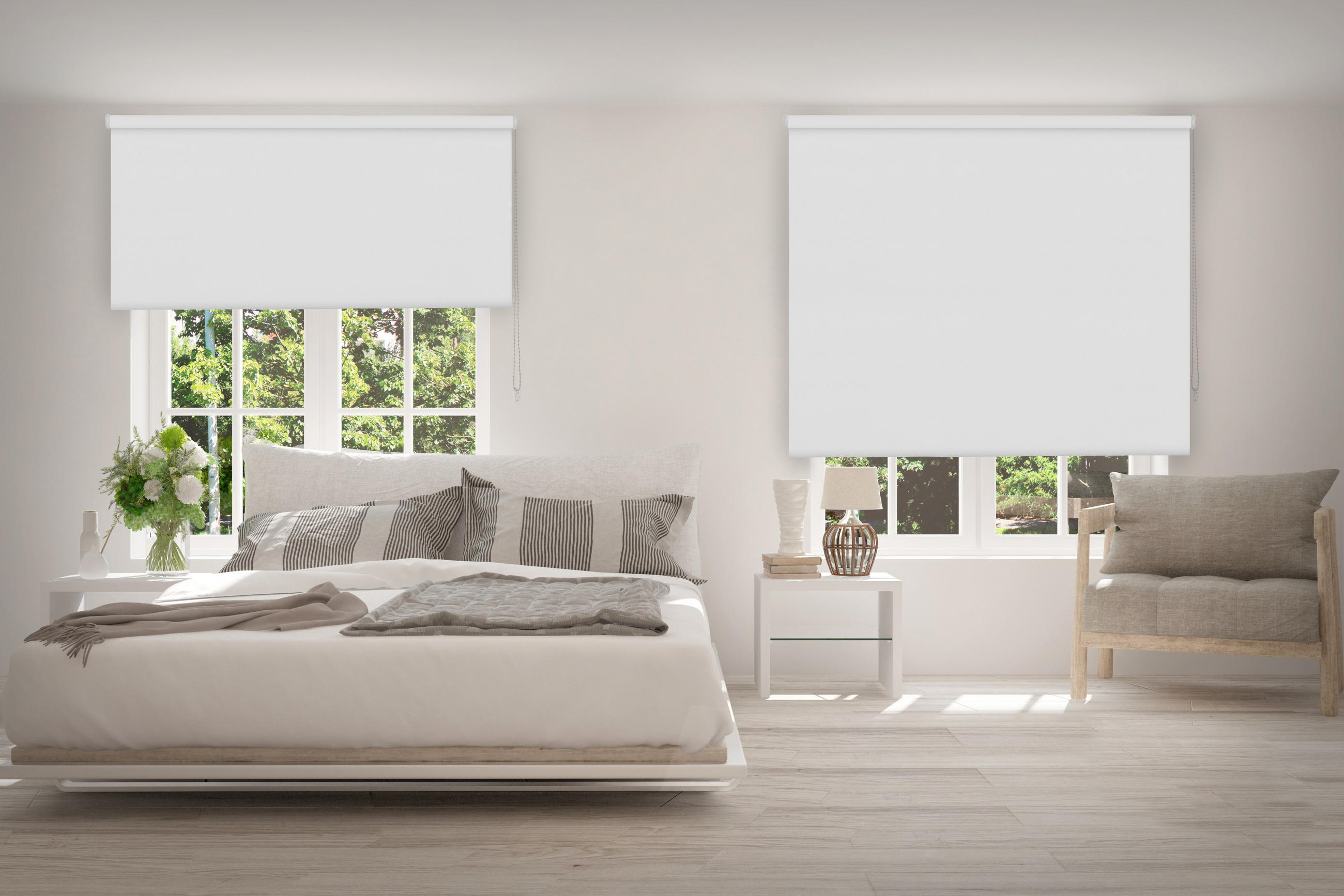VERDUNKELUNGSROLLO - Weiß, Textil (75/250/250cm) - VIEWTEX