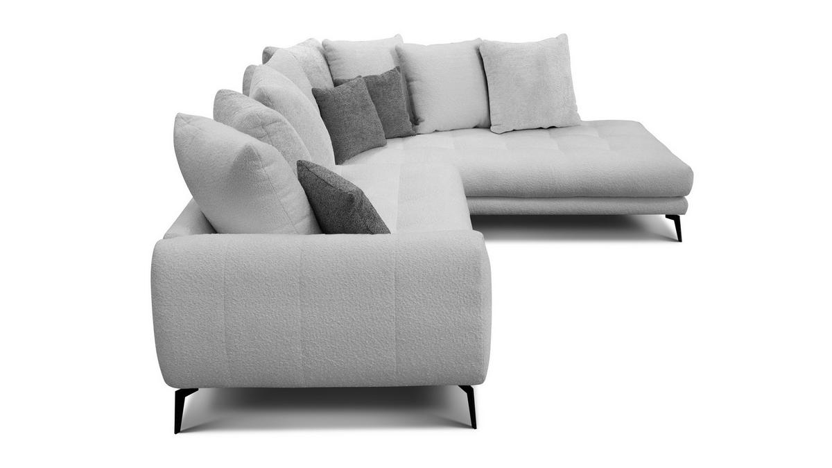 ECKSOFA CALME 5-Sitzer, hellgrau - Hellgrau, Holz/Textil (294/229cm) - Courtois Laville