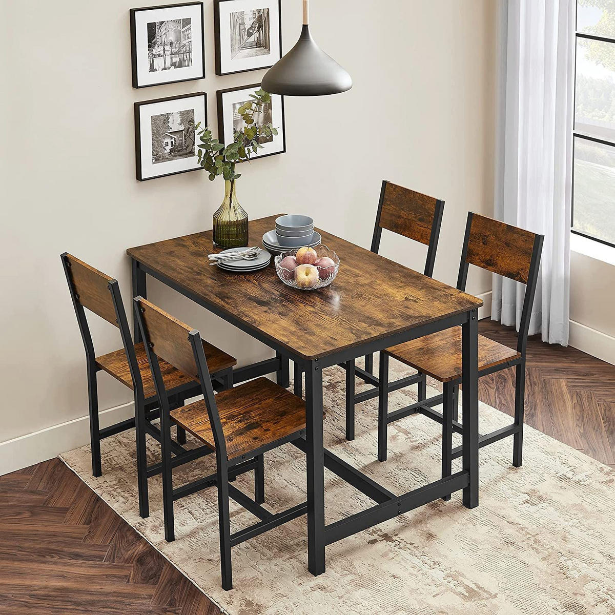 ESSZIMMERSTÜHLE N'DJAMENA 2ER-SET - Braun, Holzwerkstoff (46.6/87.1/36cm) - Hansiro