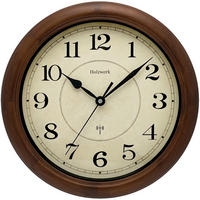 WANDUHR Holz Designer WITTENBURG (FUNK) Loft Wand Uhr, braun - Braun, Glas/Holz (35/35/5.5cm) - Holzwerk