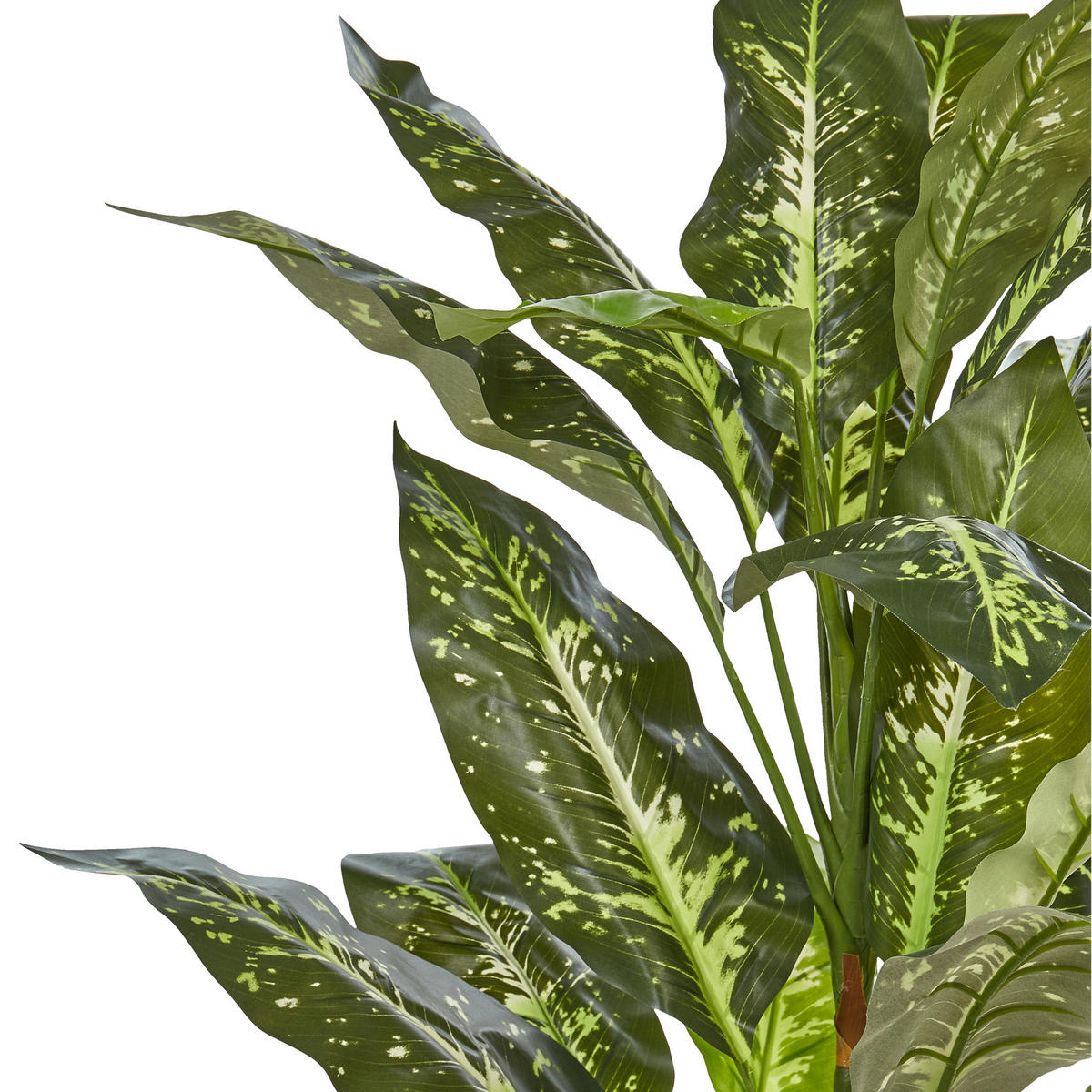 UMĚLÁ ROSTLINA v květináči 110 cm Zelená/Černá Dieffenbachia - černá/zelená barva, plast (110cm) - Beliani
