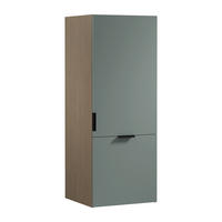 AUFSATZSCHRANK N60N – Sorento Grün – Grün / Eiche - Eichefarben/Grün, Holzwerkstoff (60/158/58cm) - ROYAL24_MARKT
