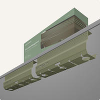KABELKANAL Schreibtisch Grün, 2x43cm, Hochwertiger Stahl - Grün, Metall (43/12/10cm) - Desktronic