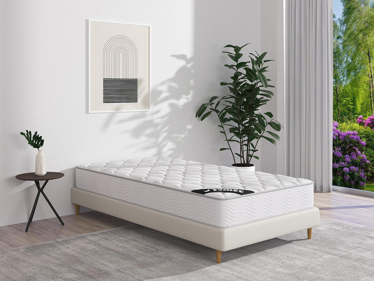 STANDARDMATRATZE - 1 Person - Stoff - Weiß - - Weiß, Textil (90/190cm) - Vente-Unique