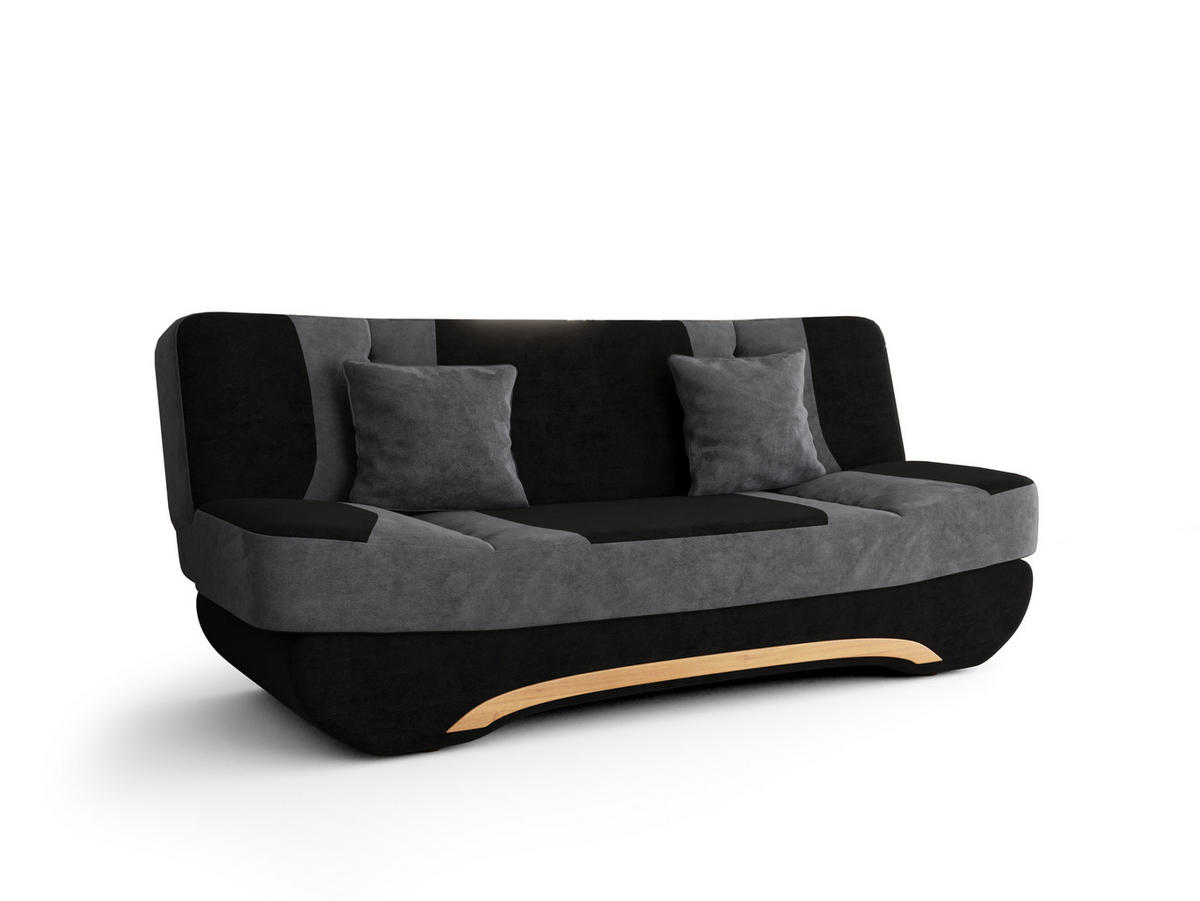 SOFA Boat mit Schlaffunktion - Dunkelgrau/Schwarz, Textil (190/95/80cm) - SIMKAM Furniture