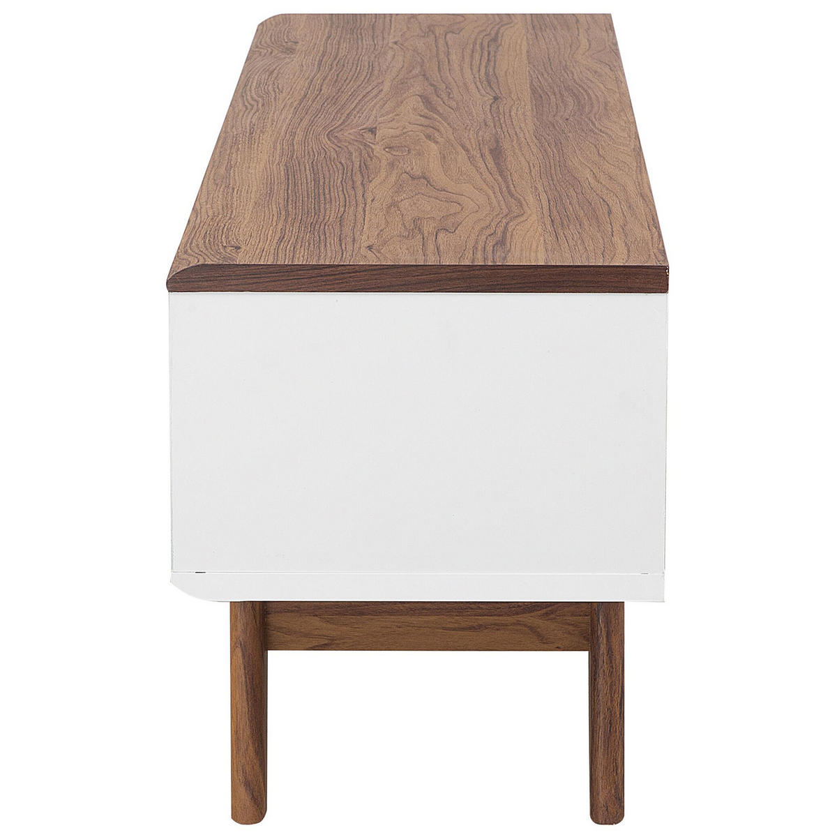 TV-MÖBEL Weiß, DunkelbraunTOLEDO 35/117/44 cm - Weiß, Holzwerkstoff (117/44/35cm) - Beliani