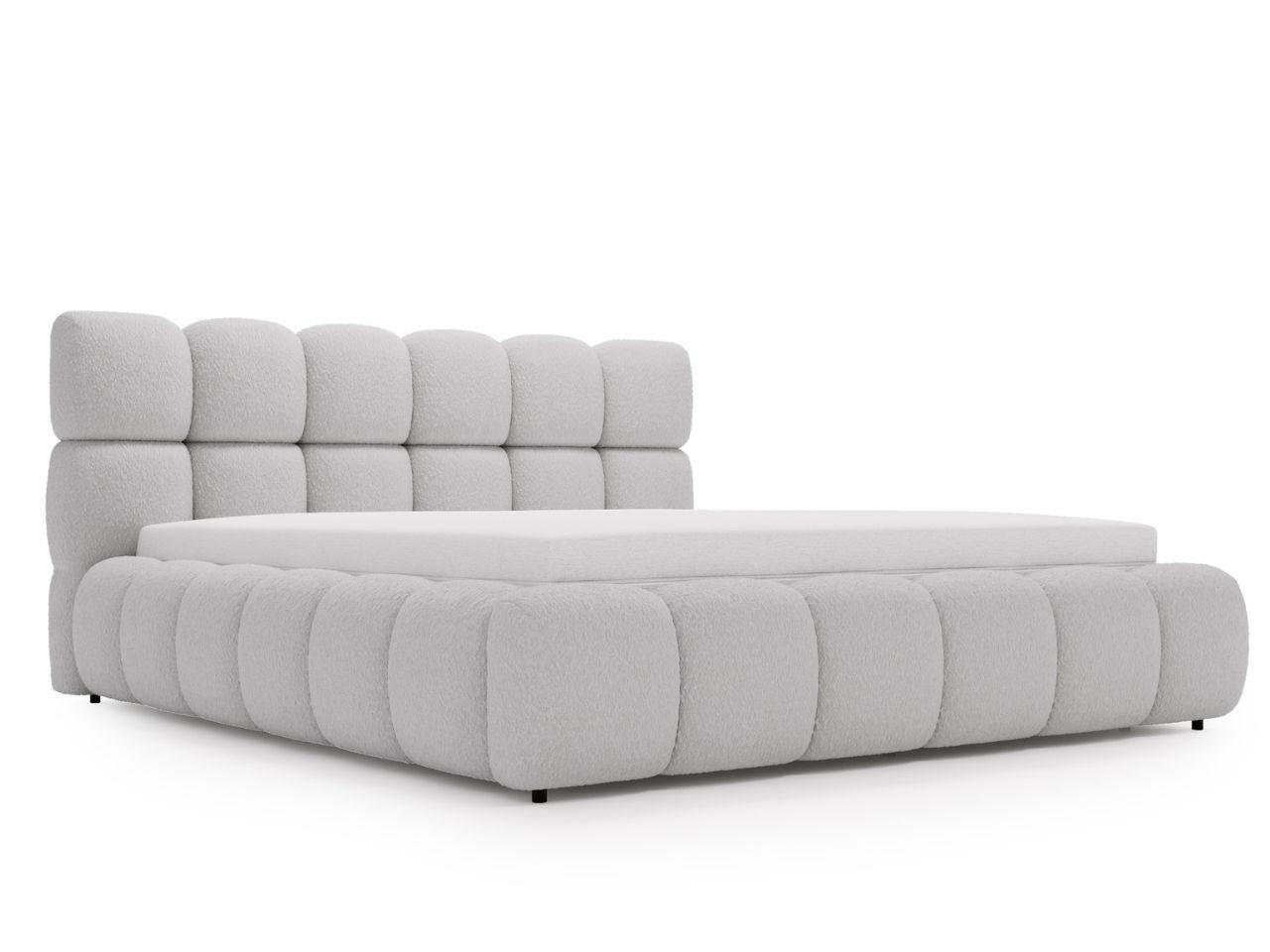 POLSTERBETT Modo 180x200 Bouclé-Stoff Grau - Grau, Textil (180/200cm) - Graingold