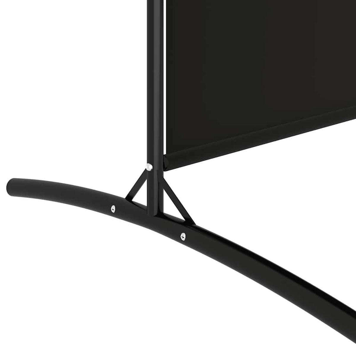 PARAVENT 4-teilig Schwarz 346/180 Cm Stoff - Schwarz, Textil (346/180/0.1cm) - vidaXL