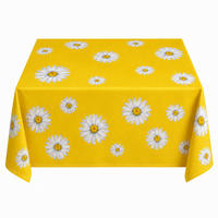TISCHDECKE 110/110 cm gelb quadratisch Margeriten - Gelb, Textil (110/110cm) - TiborTex