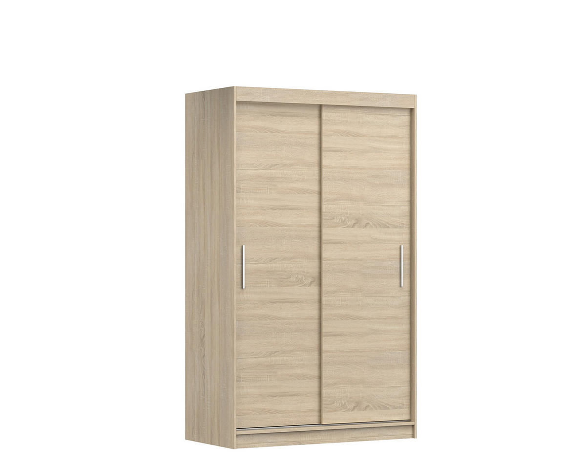SCHIEBETÜRENSCHRANK - NOAH 04 Sonoma - Sonoma Eiche, Holzwerkstoff/Metall (120/200/61cm) - Möblo