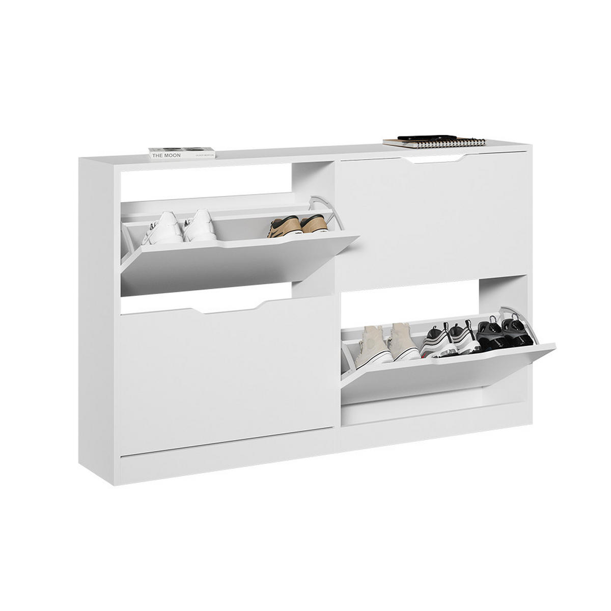 BOTNÍK NA BOTY Luca Bílá - bílá, kompozitní dřevo (116.6/72.5/22cm) - Vicco