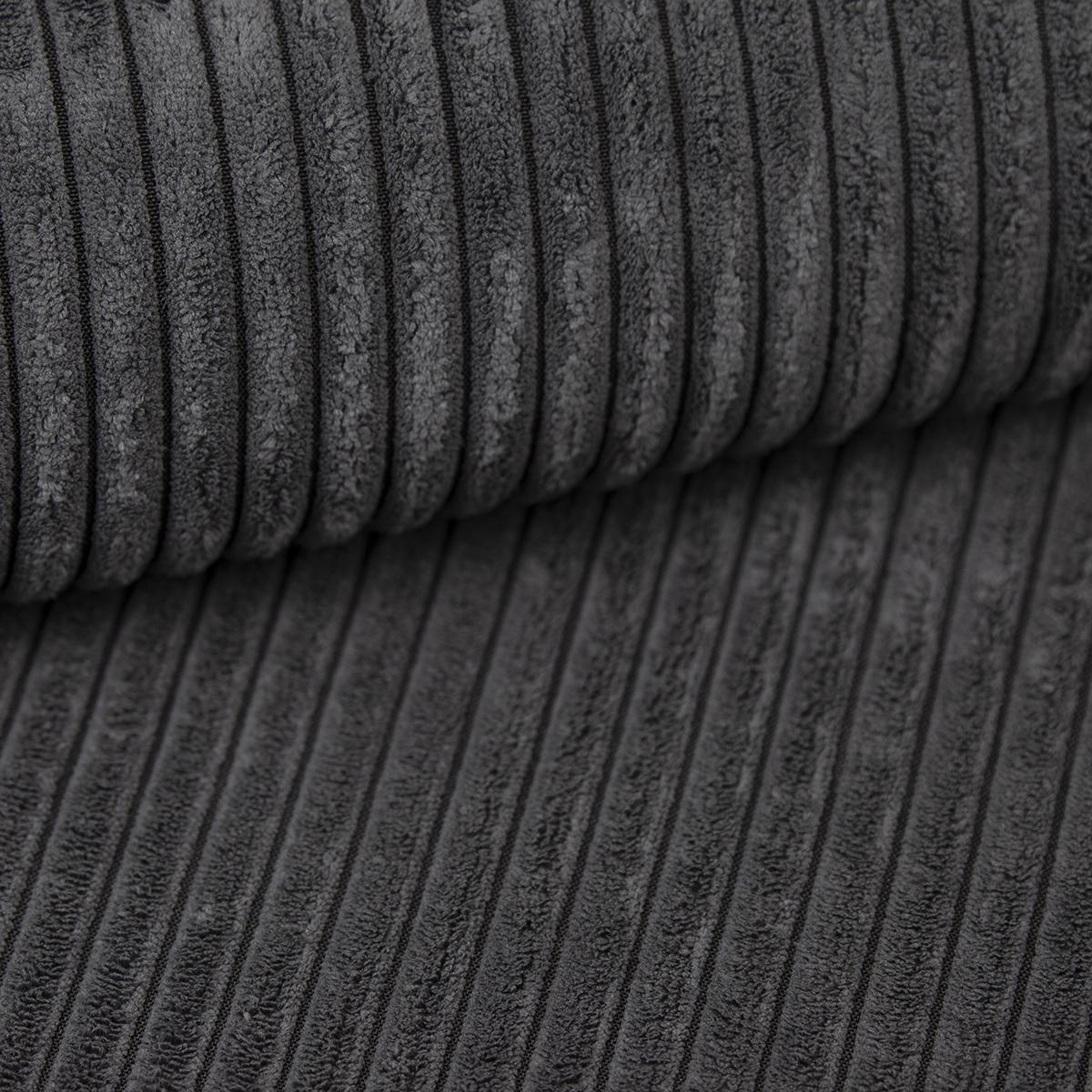 BETTSOFA MOSINE Graphitfarben Kordstoff mit Schlaffunktion - Graphitfarben, Textil (281/87/98cm) - MASSENO