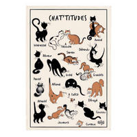 GESCHIRRTUCH Dubout Chat'tiudes ekrü 48 x 72 cm - Weiß, Textil (48/72cm) - Winkler