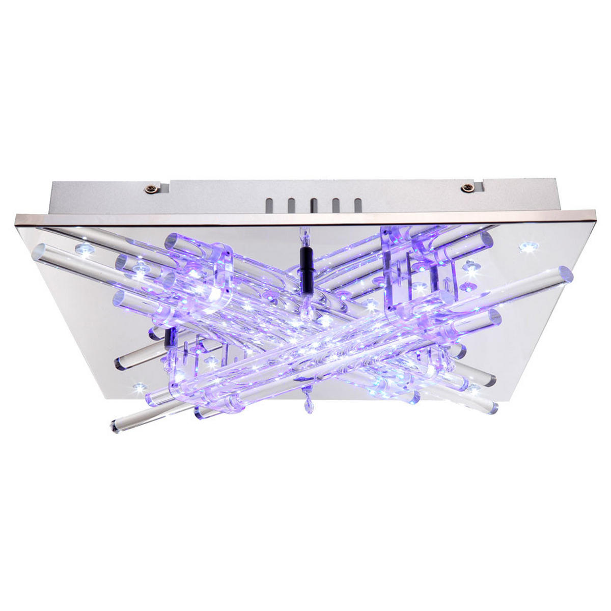 LED DECKENLEUCHTE PICABI Silber - Silberfarben, Glas (35/35/10cm)