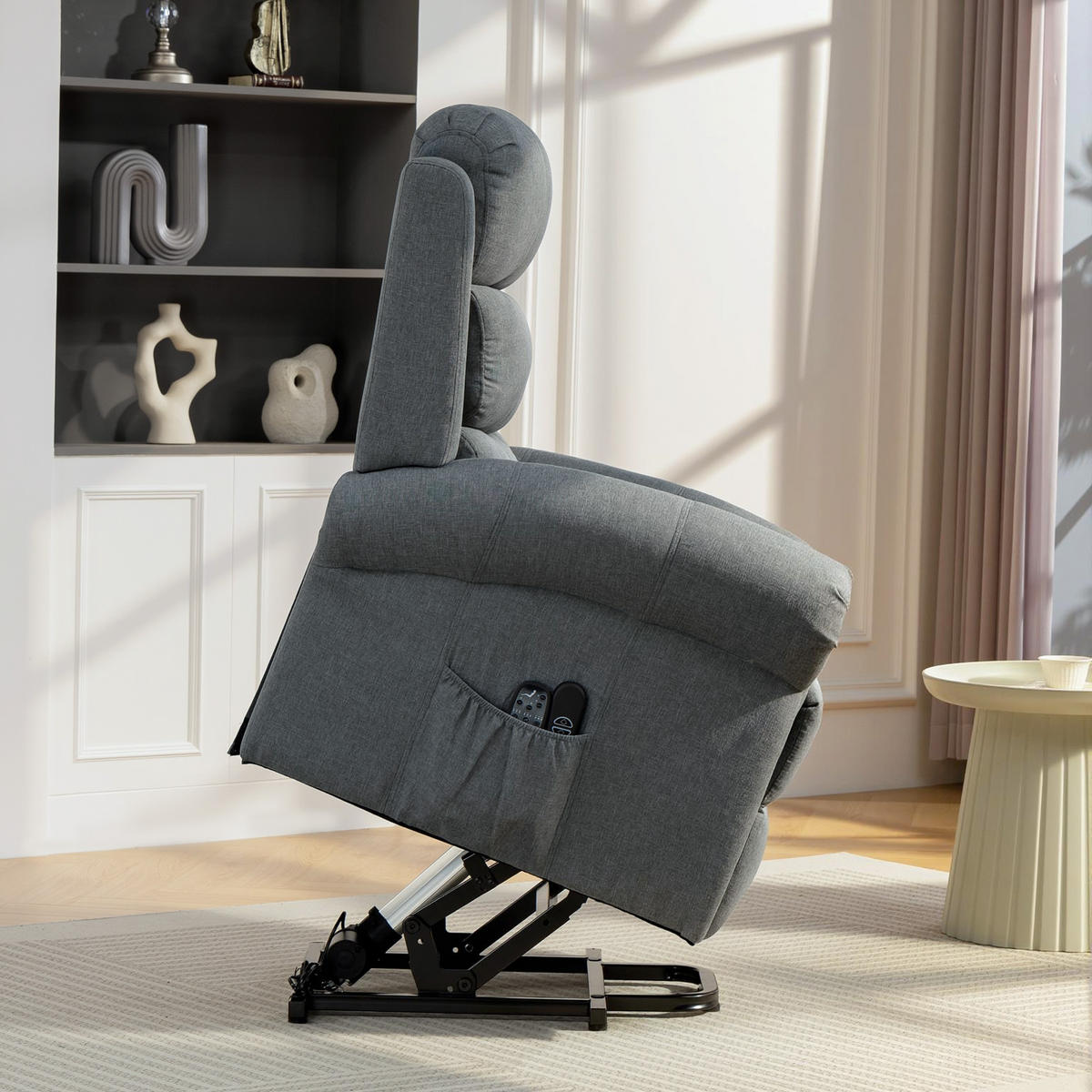MASSAGESESSEL DE-15453 elektrisch mit Massage und Heizung Grau - Grau, Metall (87/108/87.5cm) - ComfortXL