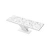 ESSTISCH rechteckig Marmor Natur - Weiß Hochglanz ausziehbar 160-256 cm - Weiß Hochglanz/Creme, Holzwerkstoff (89/160/74cm) - designimpex
