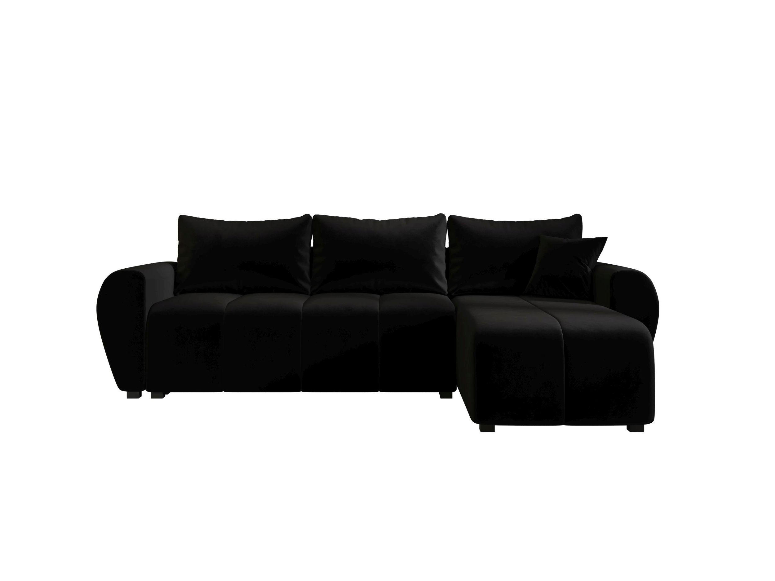 ECKSOFA MOLISA L Itaka 15 Rechts mit Schlaffunktion - Schwarz, Textil (245/145cm) - Bedante