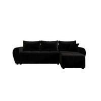 ECKSOFA MOLISA L Itaka 15 Rechts mit Schlaffunktion - Schwarz, Textil (245/145cm) - Bedante