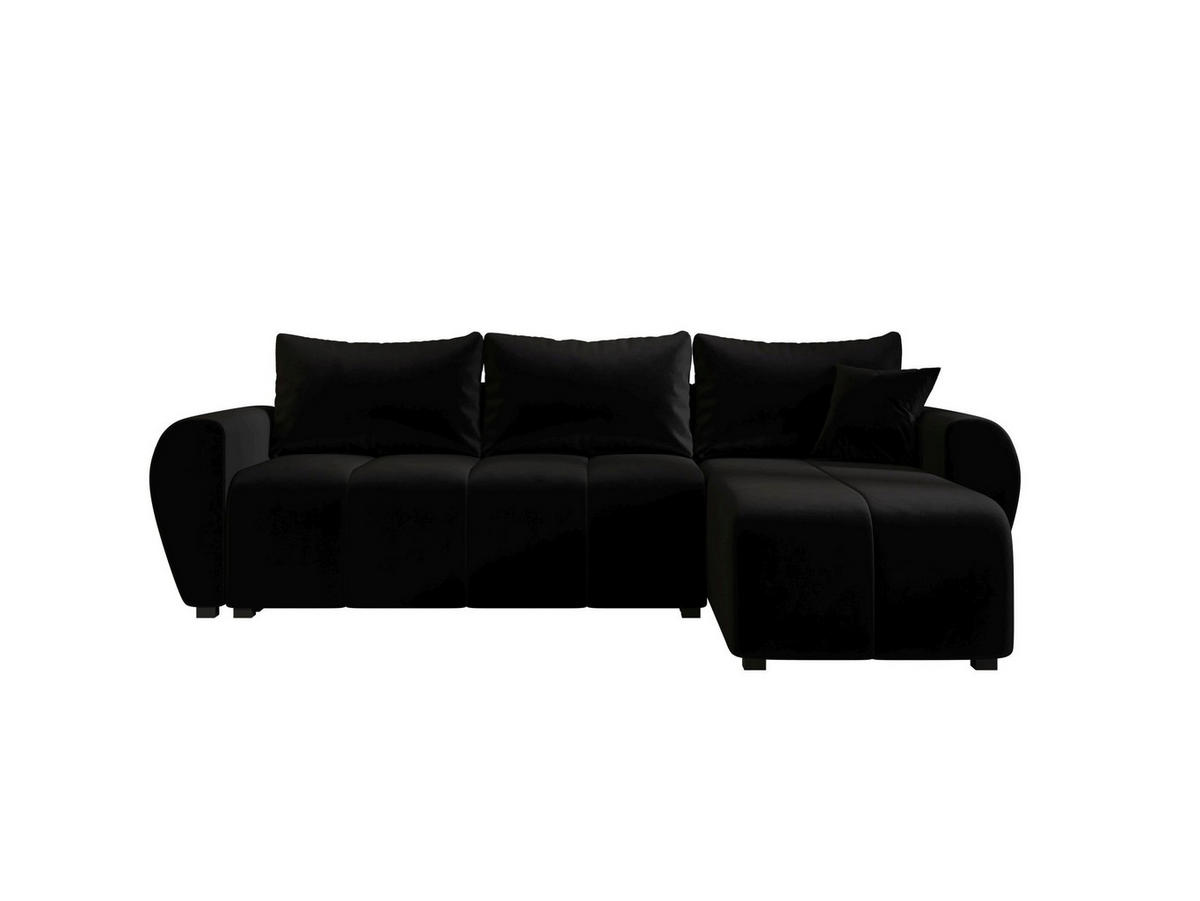 ECKSOFA MOLISA L Itaka 15 Rechts mit Schlaffunktion - Schwarz, Textil (245/145cm) - Bedante