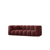 COUCH Dreisitzer-Sofa Grand Modular Stoff Haga Rotwein - Rot, Holz (230/70/91cm) - Kaiser Möbel