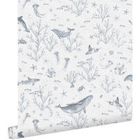 TAPETE Unterwasserwelt 50 x 900 cm - Blau, Papier (50/0.1cm) - ESTAhome
