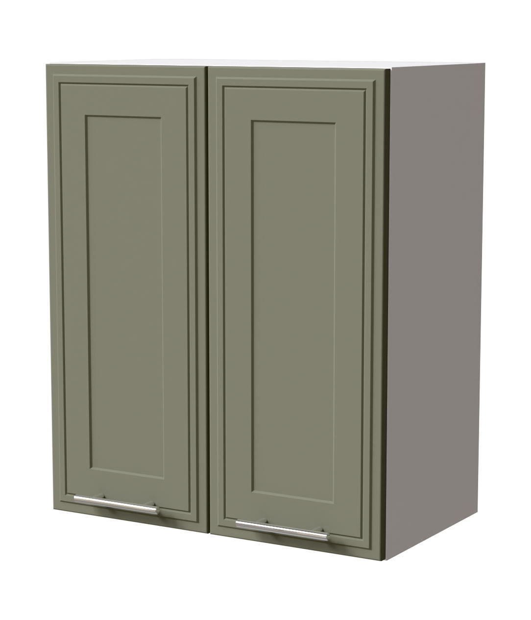 HÄNGESCHRANK Salo W3/60 Weiß / Reed Green Matt 60 / 32,5 / 72cm - Weiß/Grün, Holz/Holzwerkstoff (60/72/32.5cm) - Feldmann-Wohnen