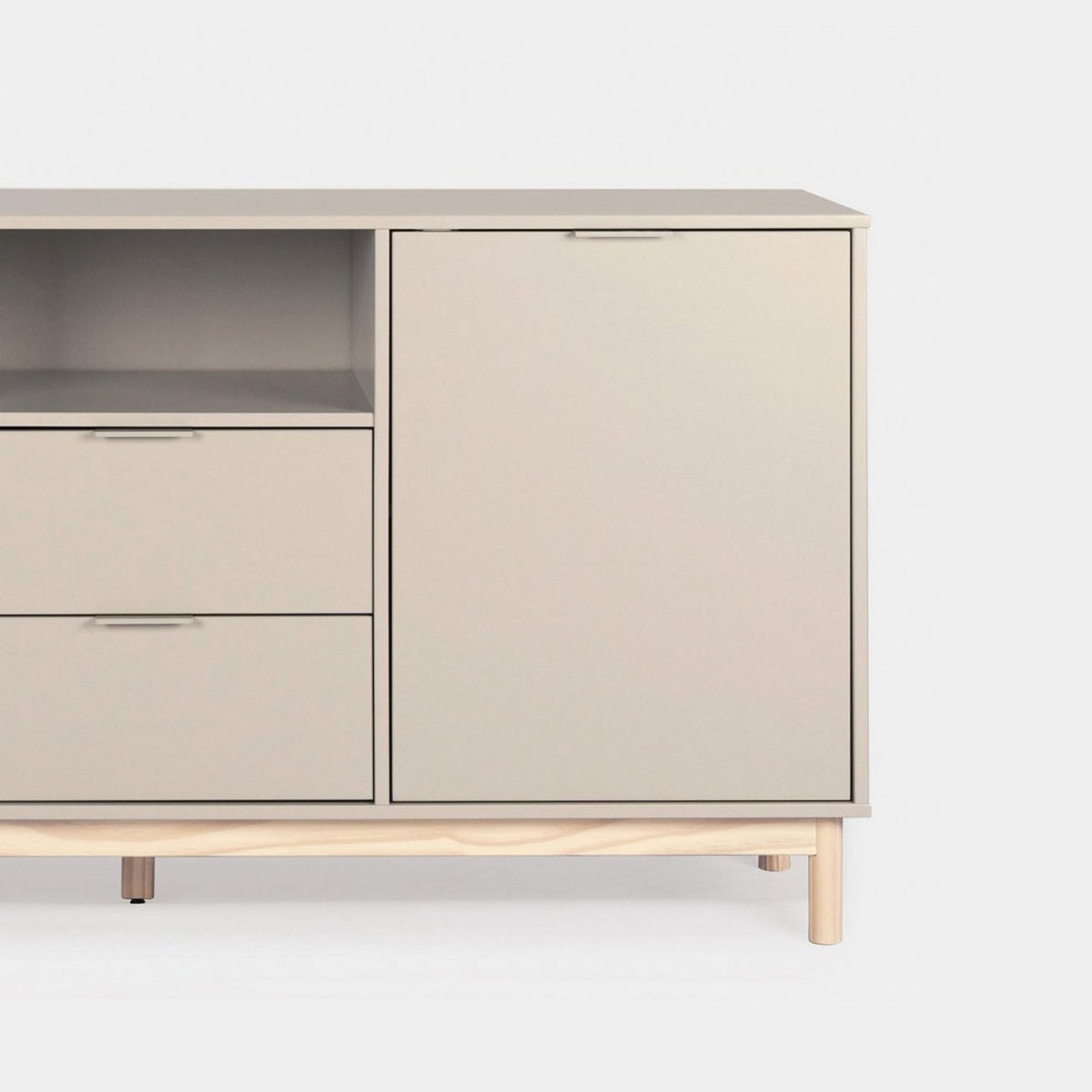 ANRICHTE NIEDRIGE Elian Grau 150 cm x 78 cm - Grau, Holzwerkstoff (150/78/38cm) - Klast Home