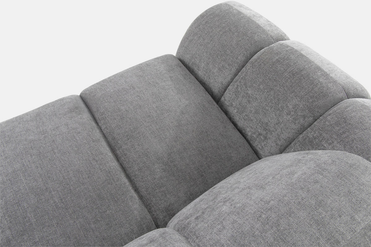 3-SITZER SOFA FLAVA, hell Aschgrau - Hellgrau, Holz/Holzwerkstoff (240/76/100cm) - KONSIMO®