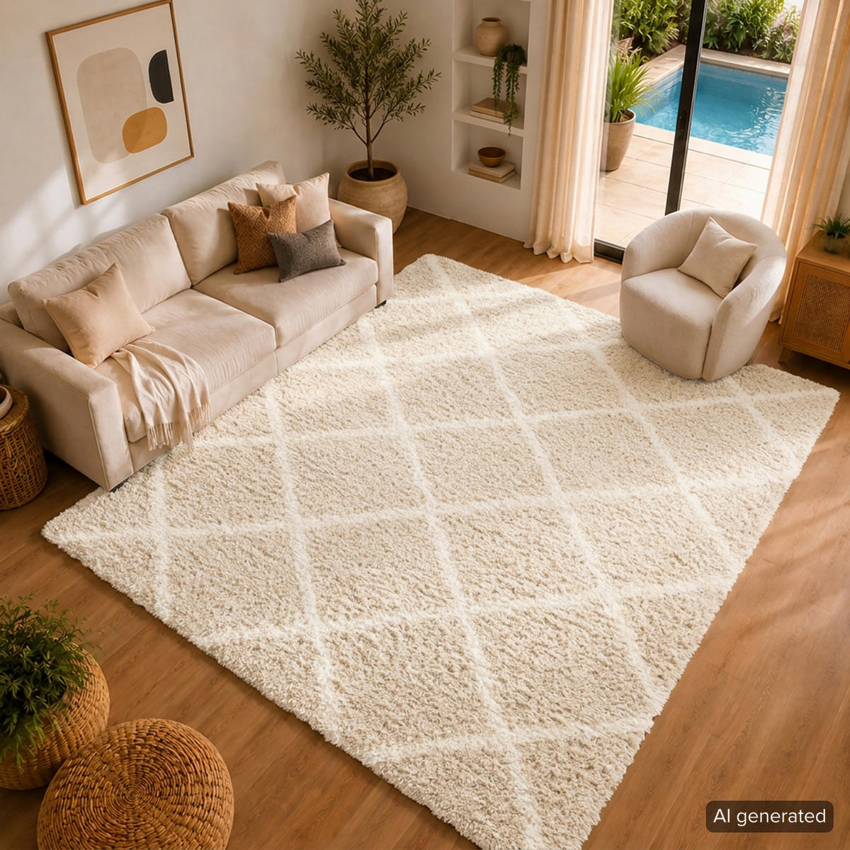 HOCHFLORTEPPICH Jane 160/220 cm Beige - Beige, Textil (160/220cm) - LIVABLISS