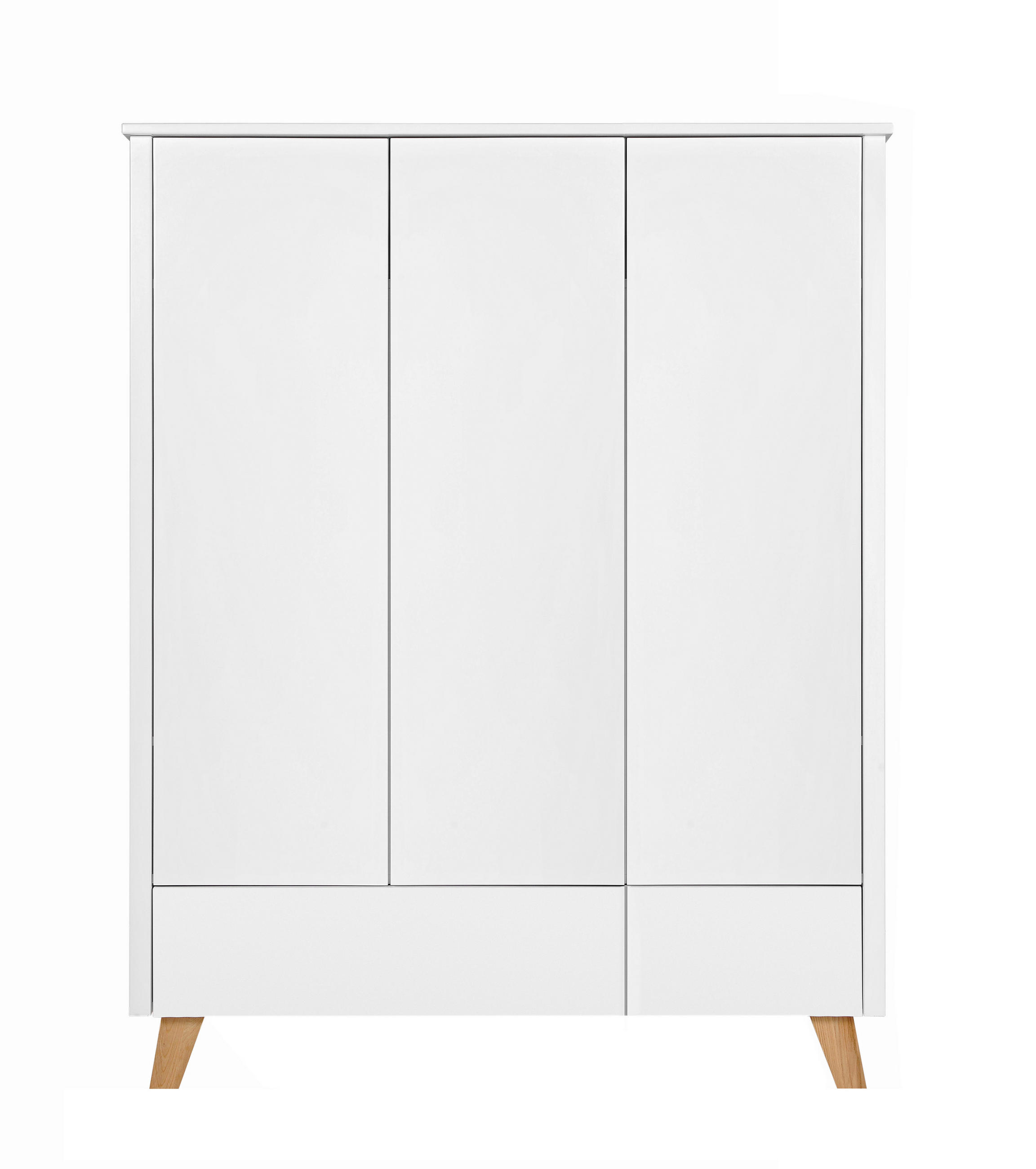KINDERKLEIDERSCHRANK Zara_3, 3-türig – ideal für das Kinderzimmer - Weiß, Holzwerkstoff (136/176/51cm) - RAUMHIRSCH FURNITURE