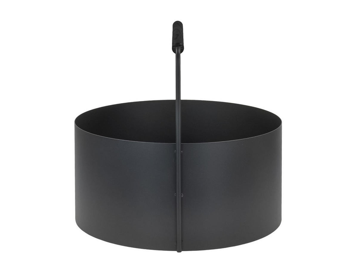 KAMINHOLZKORB Ashi "L" schwarz 45/42cm - Schwarz, Metall (45/42/45cm) - Blomus